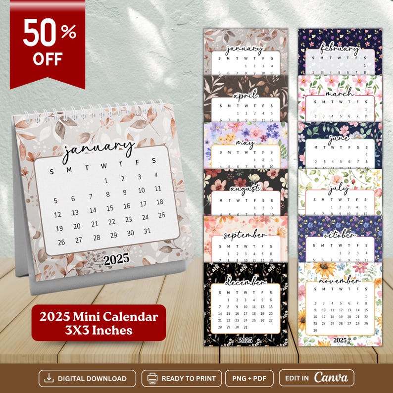 2025 Printable 3x3 Mini Watercolor - Il 794xN.6475416742 Ak8h