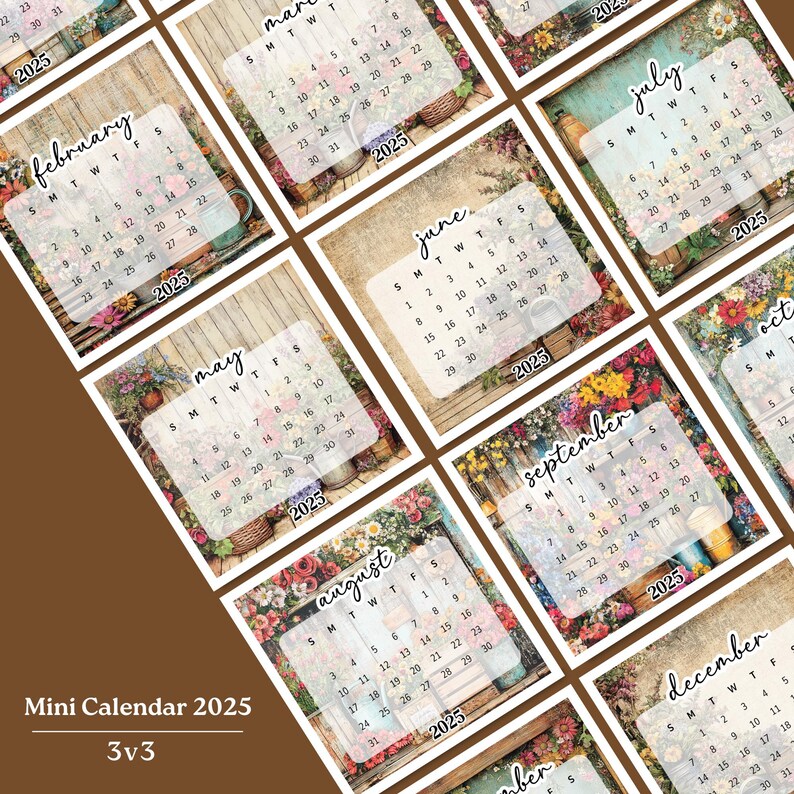 2025 Printable 3x3 Mini Rustic - Il 794xN.6468214910 B3zw