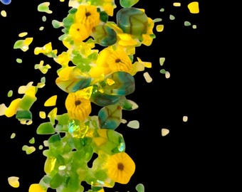 96 coe Flower Sprinkles in Yellow