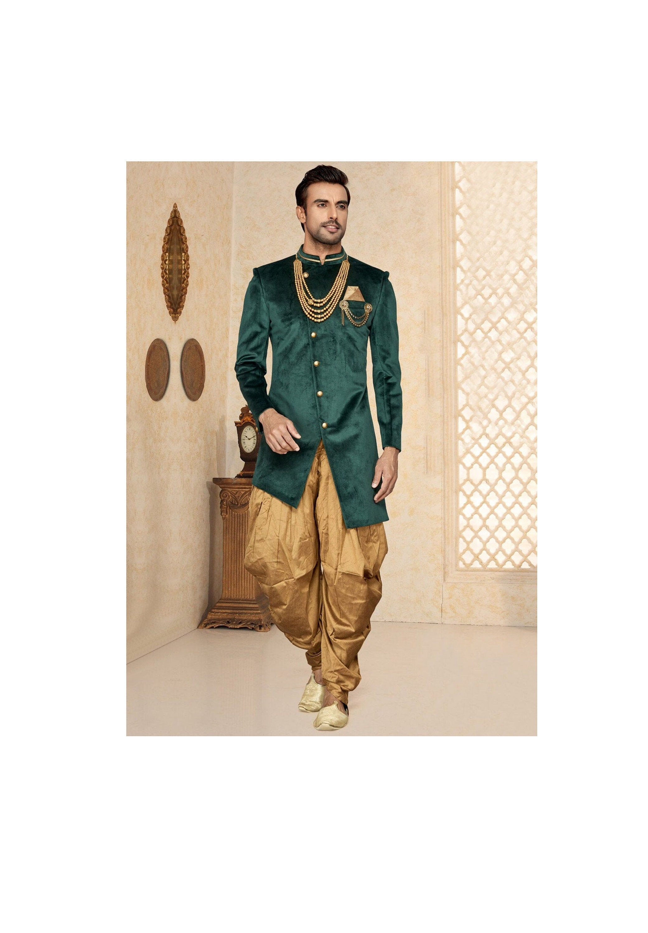 Men Velvet Sherwani - Etsy