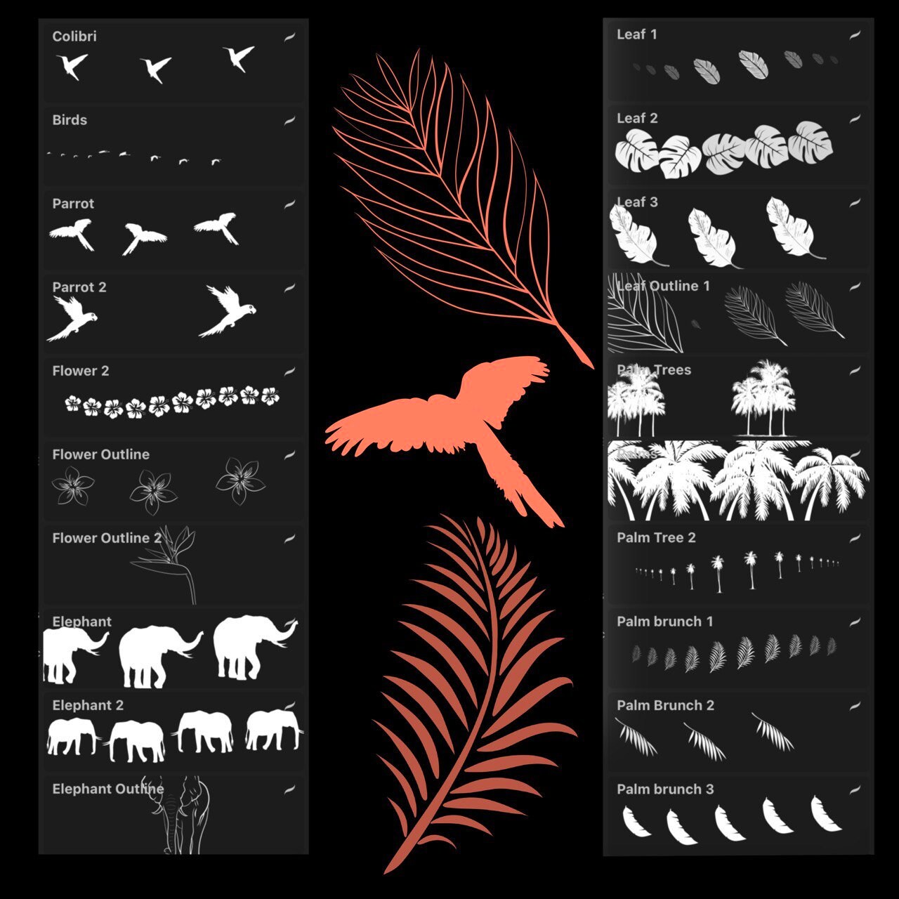 Tropical Stamps - for Procreate - Etsy