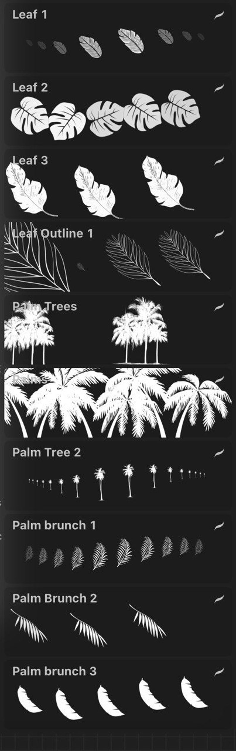 Tropical Stamps - for Procreate - Etsy