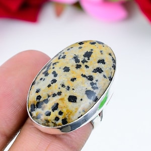 Dalmation Jasper Ring Gemstone 925 Sterling Silver Ring Handmade Ring Dalmation Jasper Ring Women&#39;s For Love Ring Gift For Women