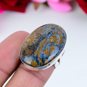 Natural Pietersite Ring Gemstone 925 Sterling Silver Ring Handmade Ring Pietersite Ring Women&#39;s For Love Ring Gift For Her Engagement Gift