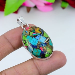 Beautiful Spiny Oyster Silver Pendant Gemstone Handmade Pendant 925 Sterling Silver Beautiful Pendant Spiny Oyster Pendant Gift For Women