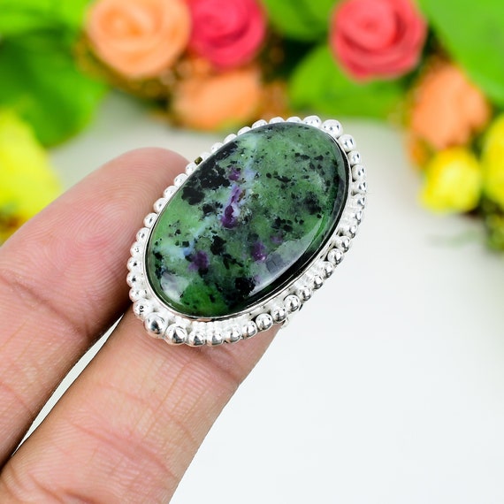 Anello Di Ametista Naturale, Gioielli In Argento Sterling 925, Anello Di Pietre Portafortuna, Gioielli Di Pietre Preziose, Boho, Pietra Portafortuna Di Febbraio, Regalo Di Natale - Italia - Foto 12