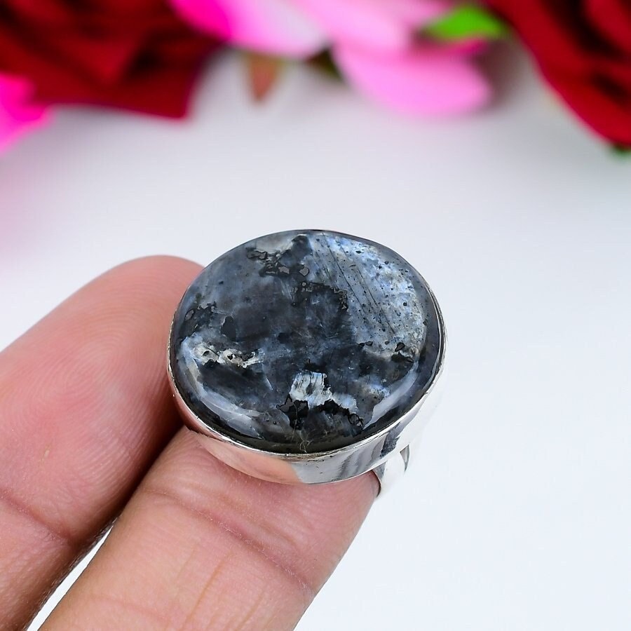 CTHY RING [LARVIKITE] 17号 Larvikite Ring, Size 9 - Etsy