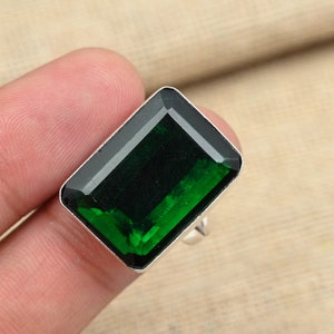 Chrome Diopside Gemstone Ring 925 Sterling Silver Ring Handmade Silver Jewelry Chrome Diopside Ring Gift For Love Jewelry Engagement Ring