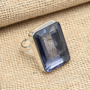 Awesome Iolite Gemstone Jewelry, 925 Sterling Silver Ring, Beautiful Handmade Gemstone Ring, Boho Jewelry, Engagement Gift
