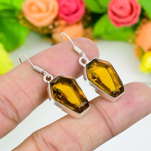 925 Sterling Silver Citrine Earring Jewelry Citrine Earring For Women | 925 Sterling Silver Jewelry Earring For Her