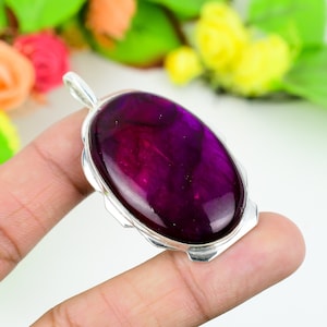 Pink Flash Labradorite Gemstone Pendant Handmade Pendant 925 Sterling Silver Jewelry Charming Pendant Pink Flash Labradorite, Wedding Gifts