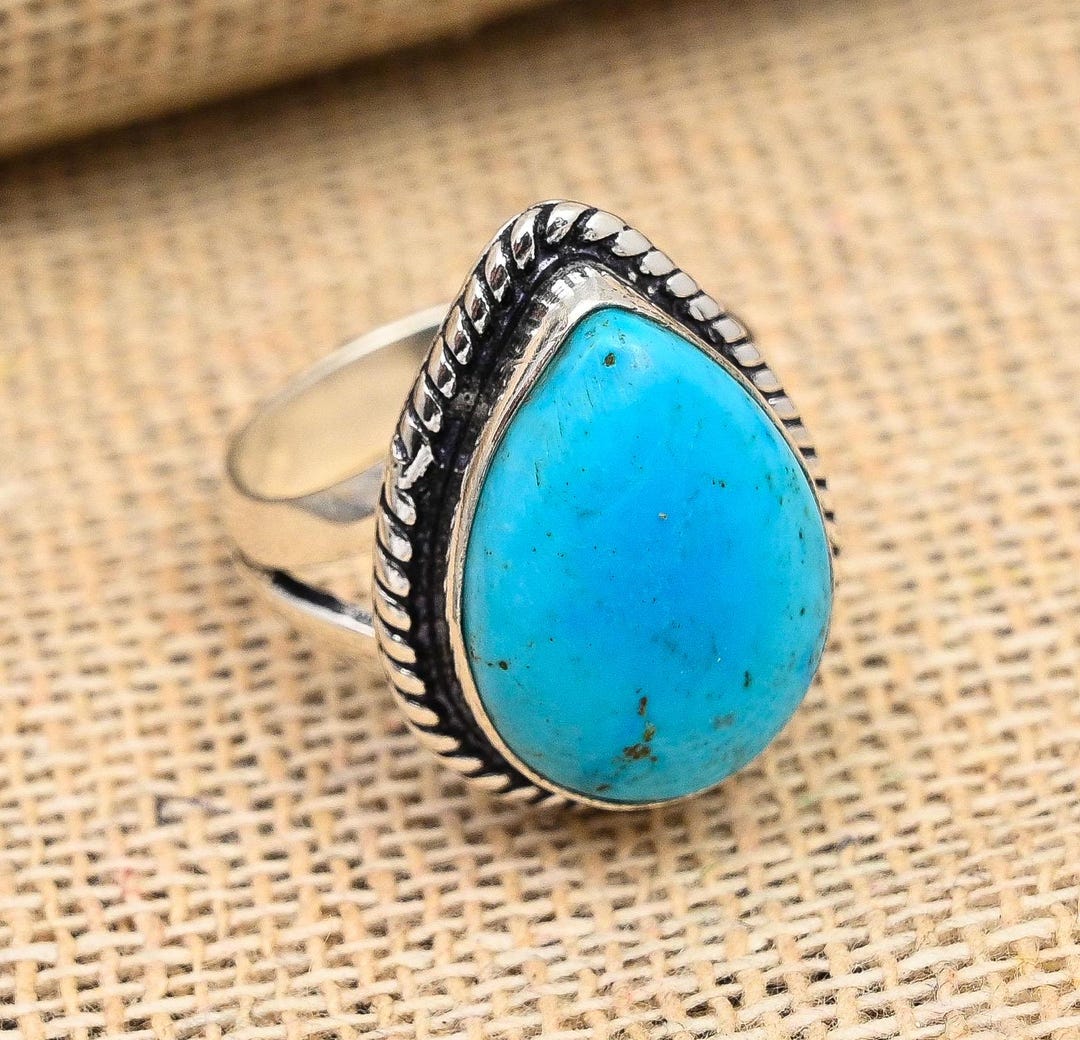 Sleeping Beauty Turquoise Ring Jewelry, 925 Sterling Silver Jewelry ...