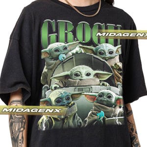 Vintage 90s Grogu Shirt | Mandalorian T-Shirt | Baby Grogu | Gift For Woman and Man Unisex T-Shirt image 1