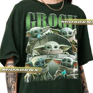 Vintage 90s Grogu Shirt | Mandalorian T-Shirt | Baby Grogu | Gift For Woman and Man Unisex T-Shirt image 4