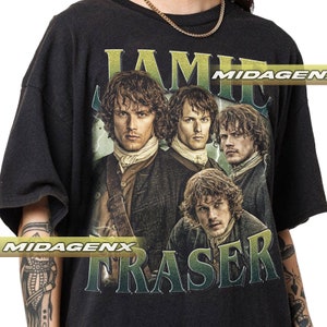 Limited Jamie Fraser Outlander Vintage T-Shirt, Gift For Women and Man Unisex T-Shirt