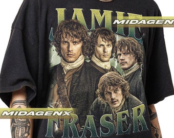 T-shirt vintage Jamie Fraser Outlander en édition limitée, cadeau pour femme et homme T-shirt unisexe