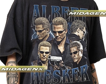 Begrenztes Albert Wesker Resident Evil Vintage T-Shirt, Geschenk für Frauen und Männer Unisex T-Shirt