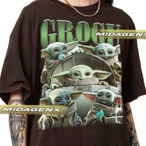 Vintage 90s Grogu Shirt | Mandalorian T-Shirt | Baby Grogu | Gift For Woman and Man Unisex T-Shirt image 3