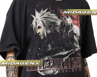ファイナルファンタジー7 クラウド セフィロス Tシャツ ヴィンテージ FF7 ファイナルファンタジー7 セフィロス アニメ T シャツ | ユニセックス