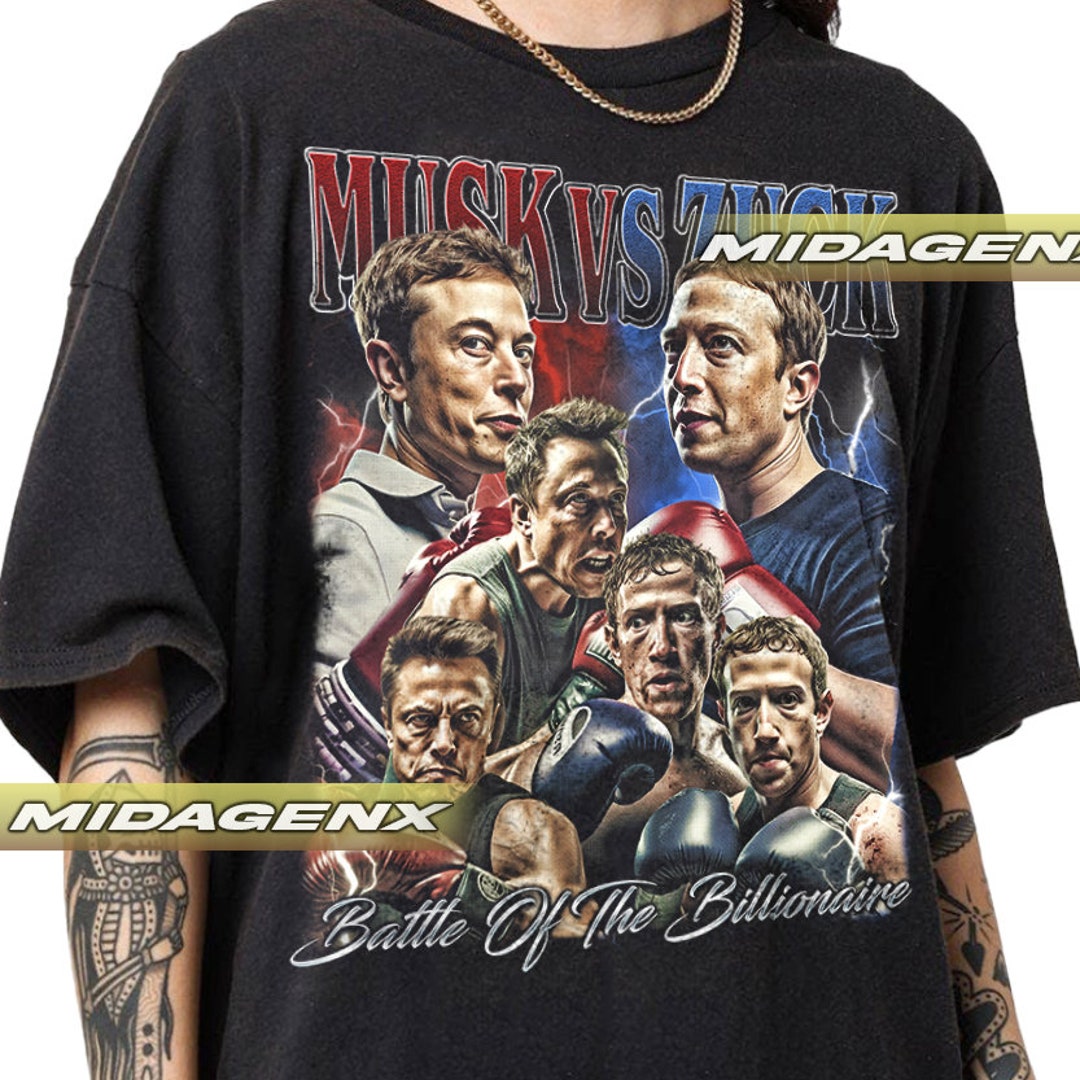 Limited Elon Musk Vs Mark Zuckerberg Battle of Billionaire Vintage