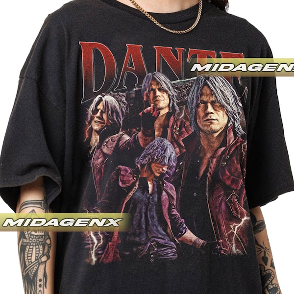 T-shirt vintage Dante Devil May Cry en édition limitée, cadeau pour femme et homme T-shirt unisexe