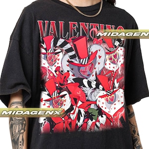 Limited Valentino Hazbin Hotel Vintage T-Shirt, Gift For Women and Man Unisex T-Shirt VH51