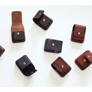 Zippo Lighter Case Handmade Leather . Gift for Him Leather Case, Gift for Lighter