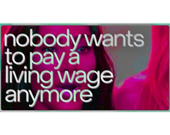 Nobody Wants to Pay a Living Wage Sticker – Funny Meme Car Decal