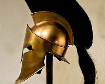 Antique Medieval Wearable 300 King Leonidas Spartan Helmet Warrior Costume Stand 