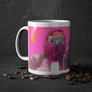 JAPANESE COFFEE MUG |  Kawaii Coffee Mug | Japanese style | Japan Lover Gift | 11oz White Ceramic Mug | Japanese Art Mug