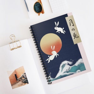Japanische Hase Spirale Notizbuch - Lined Line