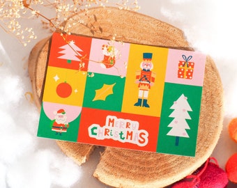 Merry Christmas Holiday Cards | Festive Postcards | Recycled Eco-Friendly Sustainable Small Business Packaging Insert Cards