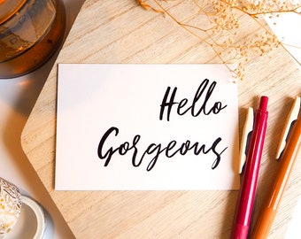 Hello Gorgeous Cards | Small Business Recycled Thank You Postcards
