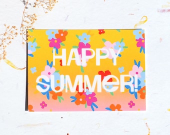 Happy Summer Cards: Eco-Friendly Mini Postcards