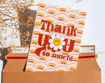 Retro Thank You Cards: Eco-Friendly Small Business Packaging