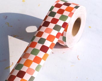 Checkered Packing Tape: Eco-Friendly Paper Shipping Tape