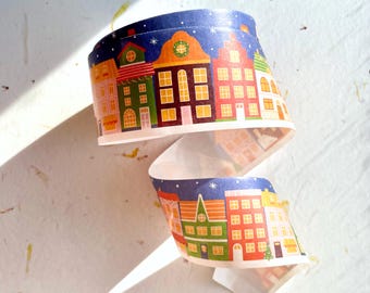 Cozy Winter Homes Packing Tape: Eco-Friendly Christmas Packaging