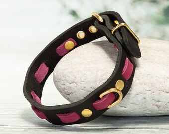Lovingly designed dog collar: robust, durable and adorable - elegant pink collar. Luxury dog collar. Designer collar