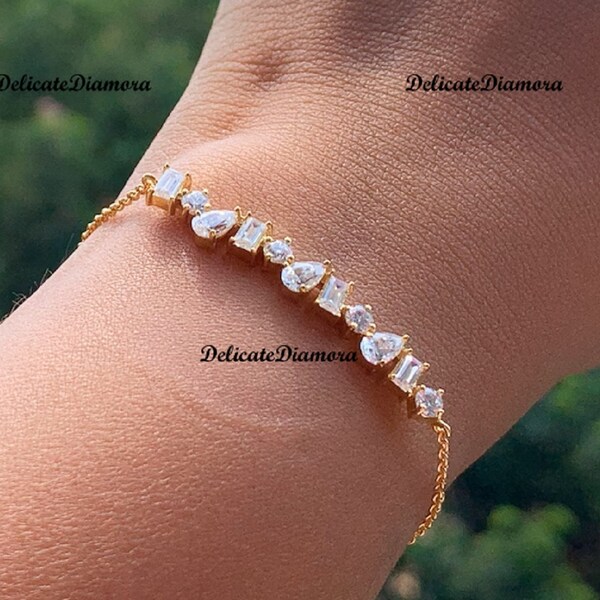 Diamond Bracelet Etsy
