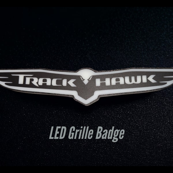 Custom Track Hawk LED Grille Badge, Any Vehicle Custom led Grill Badge, Option of RGB LED Grille Badge With Bluetooth App