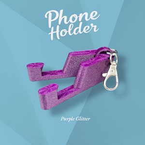 3D-Printed Keyring Phone Stand – Portable & Universal Holder for Hands-Free Viewing Mount Cellphone Smartphone