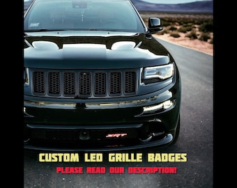 Custom LED Grille Badge, Any Vehicle Custom led Grill Badge, Option of RGB LED Grille Badge With Bluetooth App