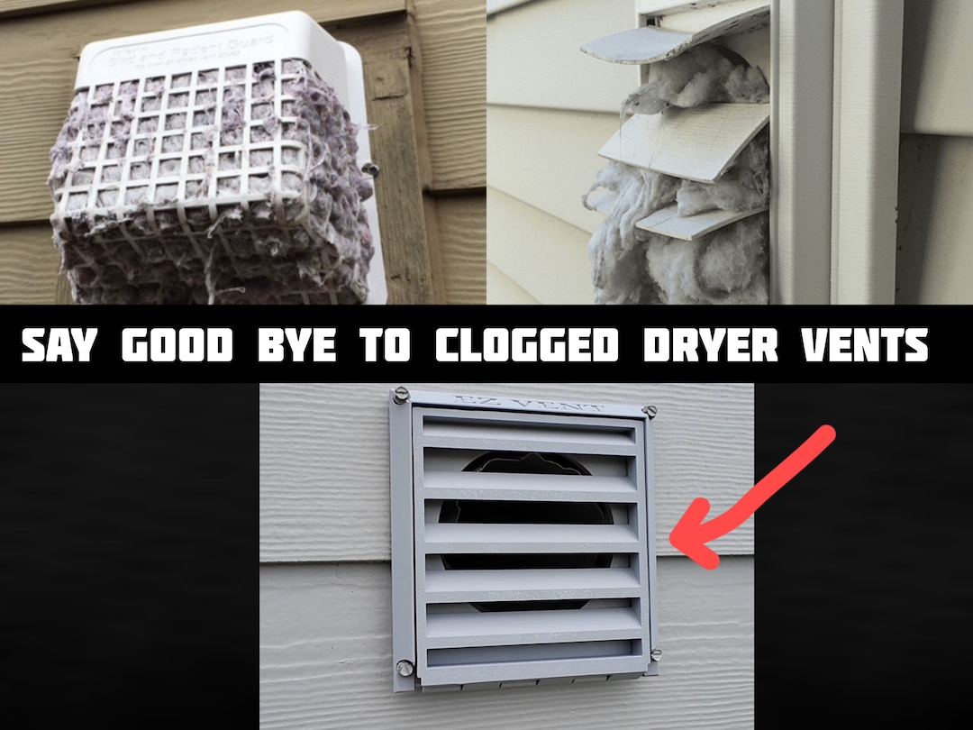 EZ Vent Dryer Vent Cover, Keep Birds Out, Easy Cleaning, Outdoors, 2 in
