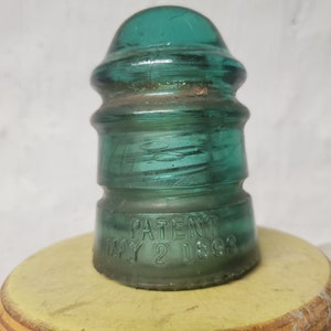 Hemingray Blue Glass Insulator No. 12 1893