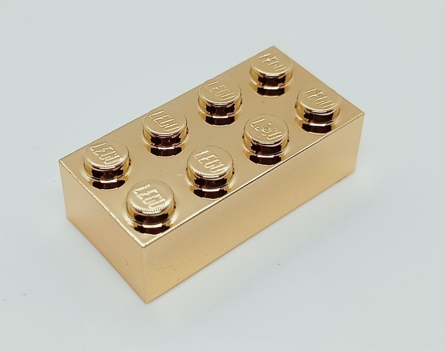 100x LEGO Chrome Gold Brick 2 X 4 (3001) Chromed LEGO (R
