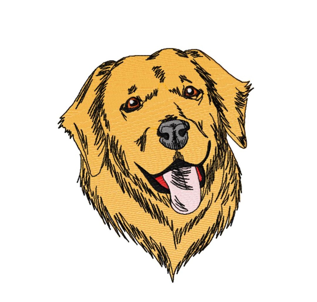 Golden Retriever- Machine Embroidery Design - Dogs Embroidery Designs ...