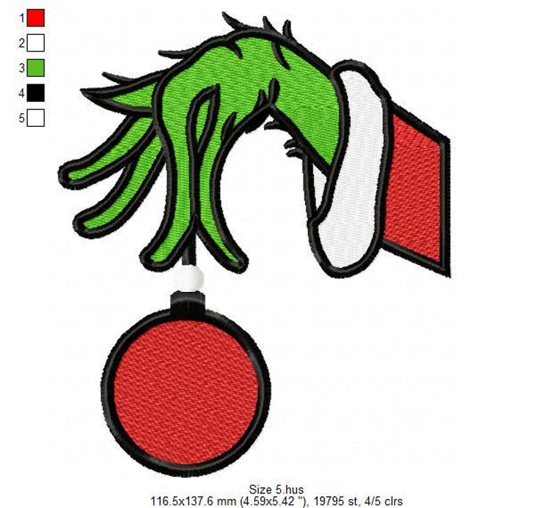 Grinch - Machine Embroidery Design - 6 Designs Bundle - Christmas ...