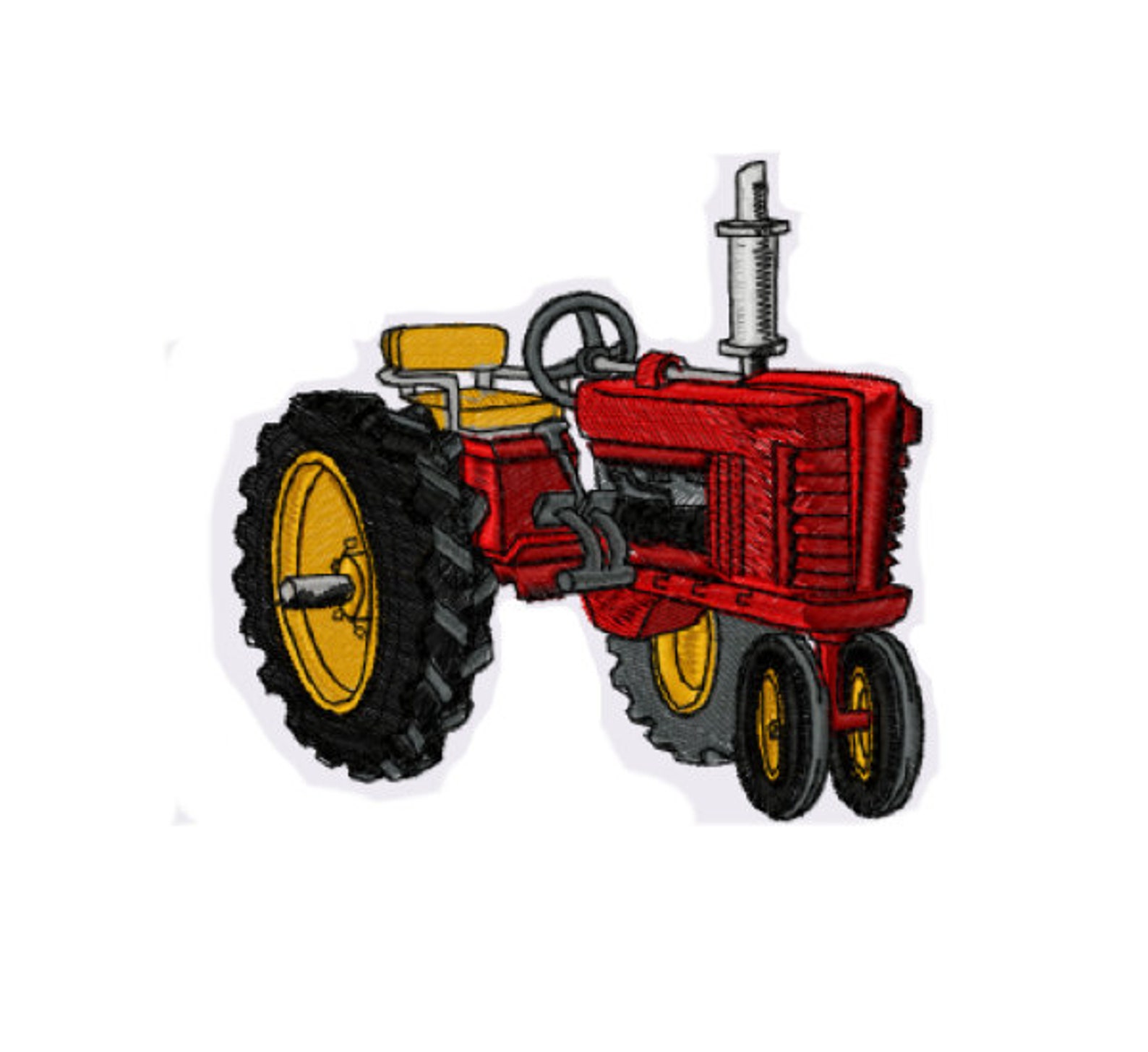 Red Farm Tractor Drag Racing Red Farm Tractor- Machine Embroidery Design, 5 Sizes, Instant Download ...
