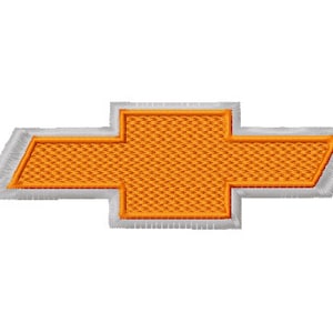 Chevy Emblem - Maschinenstickerei, Stickmuster, Maschinenstickerei, Füllstich Emblem, 7 Größen