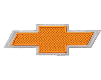 Chevy Emblem - Maschinenstickerei, Stickmuster, Maschinenstickerei, Füllstich Emblem, 7 Größen